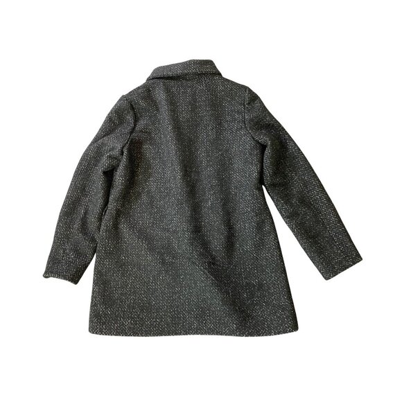 Latte Womens Coat Black Tweed Heavyweight Button Closure  Small - Picture 2 of 12